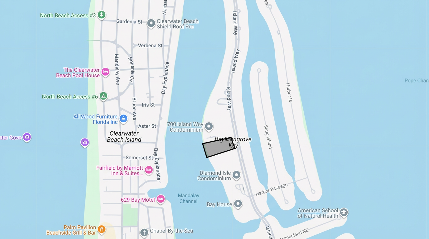 Map of Island Walk Search Area
